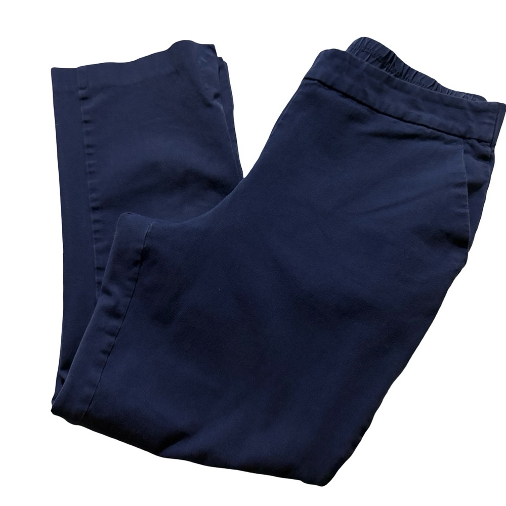 Isaac Mizrahi Navy Cropped Ankle Pants